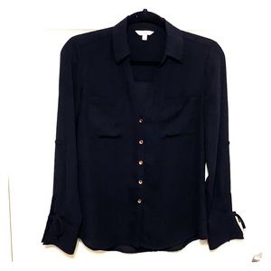 Black long sleeve blouse